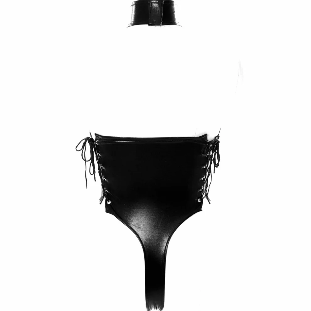 PETMHS Leather Harness Corset Belt with Garter Straps Punk Body Suit