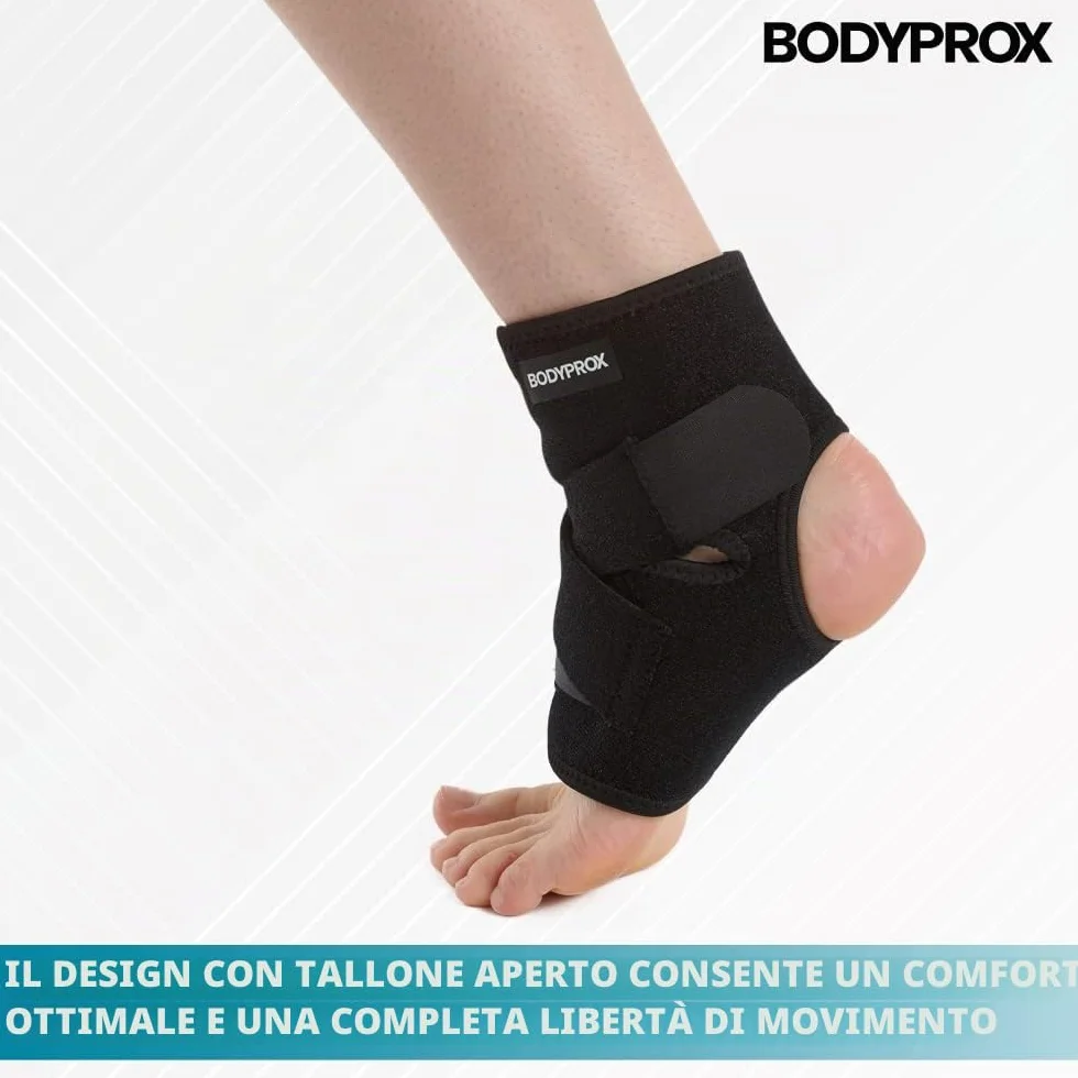 Bodyprox Cavigliera Manicotto In Neoprene Traspirante Avvolgimento Regolabile