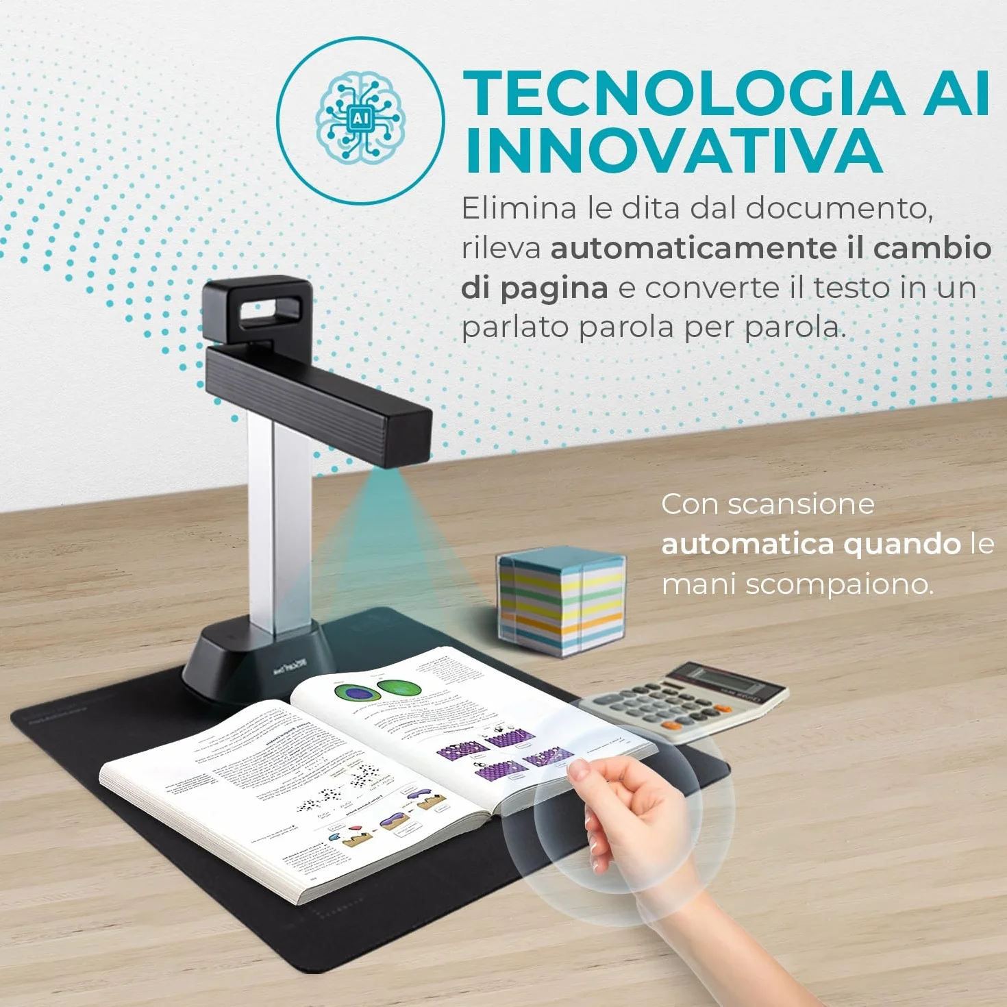 IRIScan Desk v6 Scanner A4 Documenti 8MP per Laptop Win Mac