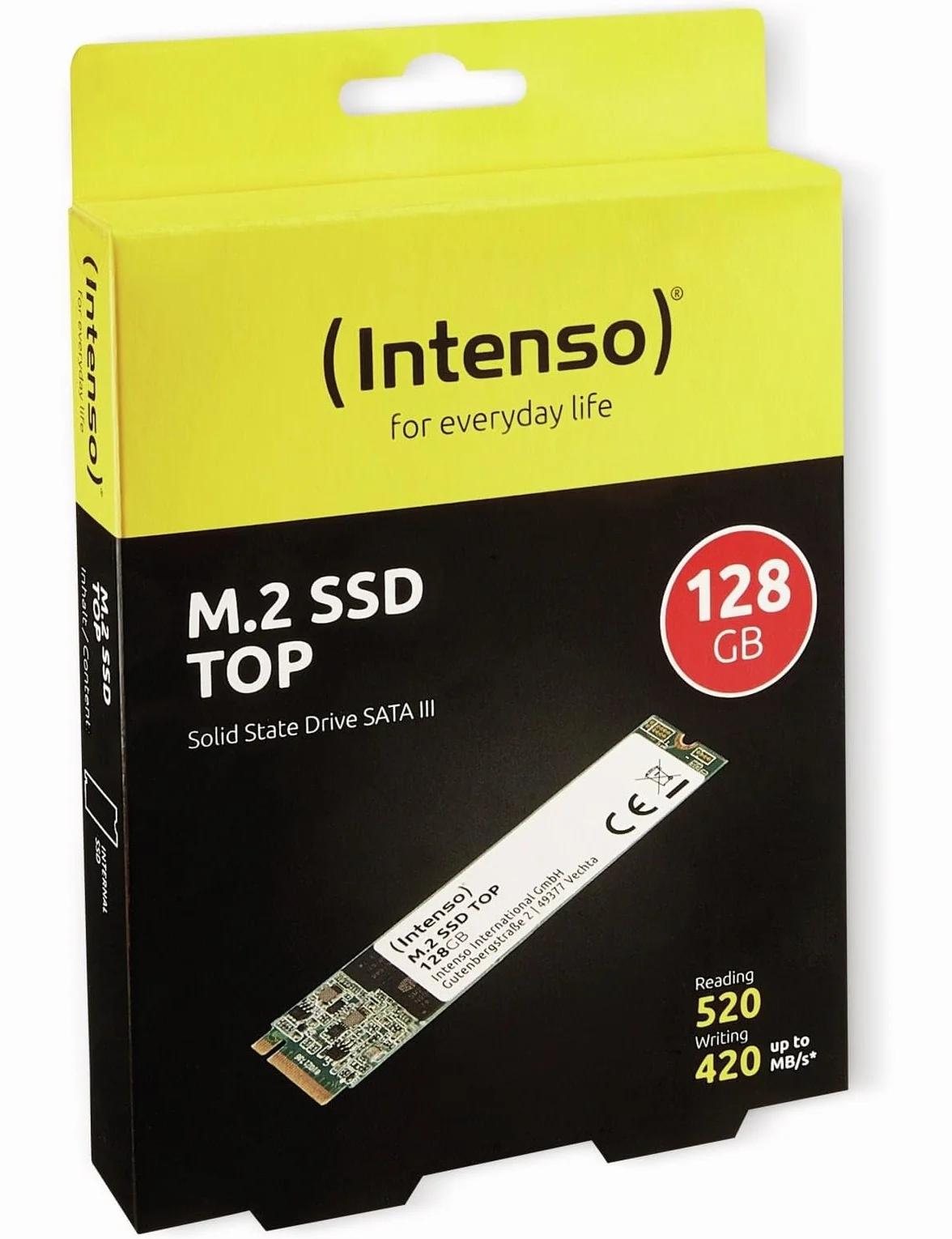 Intenso M.2 SSD interno SATA III Top, 128 GB, 550 MB/s