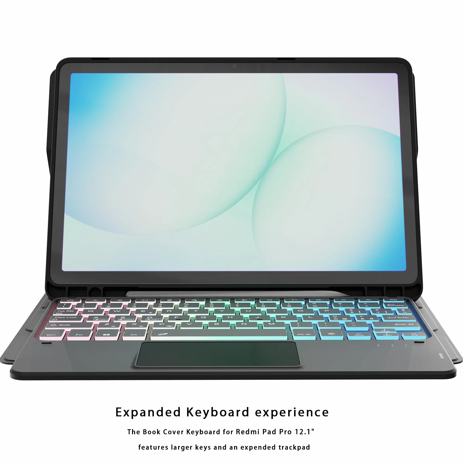 Custodia con tastiera per Samsung Galaxy Tab A11+ Plus 2025/A9+ Plus 2023 11": tastiera retroilluminata 7 colori con trackpad Intelligente - tastiera wireless rimovibile con Layout italiano QWERTY