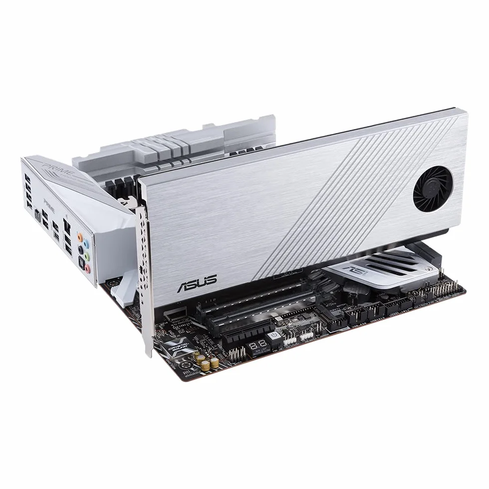 ASUS Hyper M.2 x16 Gen 4 (PCIe 4.0/3.0) Supporta 4X dispositivi NVMe M.2 (2242/2260/2280/22110) Fino a 256 Gbps per AMD TRX40 / X570 PCIe 4.0 NVMe Raid e Piattaforma Intel® Raid- funzioni su CPU