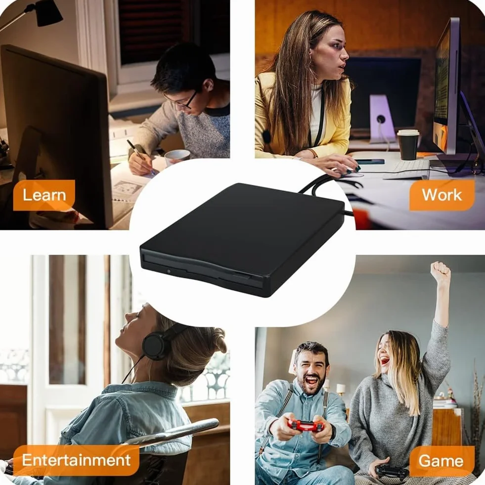 Lettore Floppy Disk USB unità Floppy Disk Doppia Interfaccia unità Floppy Disk USB C Esterna per PC Laptop Notebook Desktop