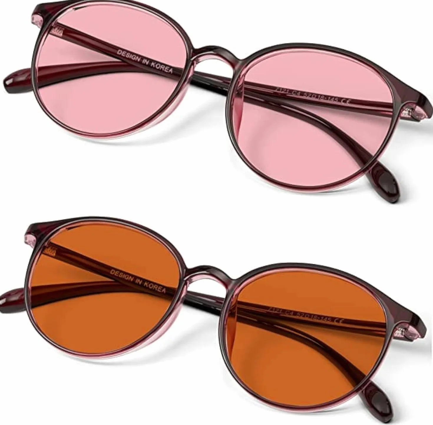 BRADDELL OPTICS Occhiali anti-luce blu FL-41 rosa FL-60 marroni per fotofobia e computer