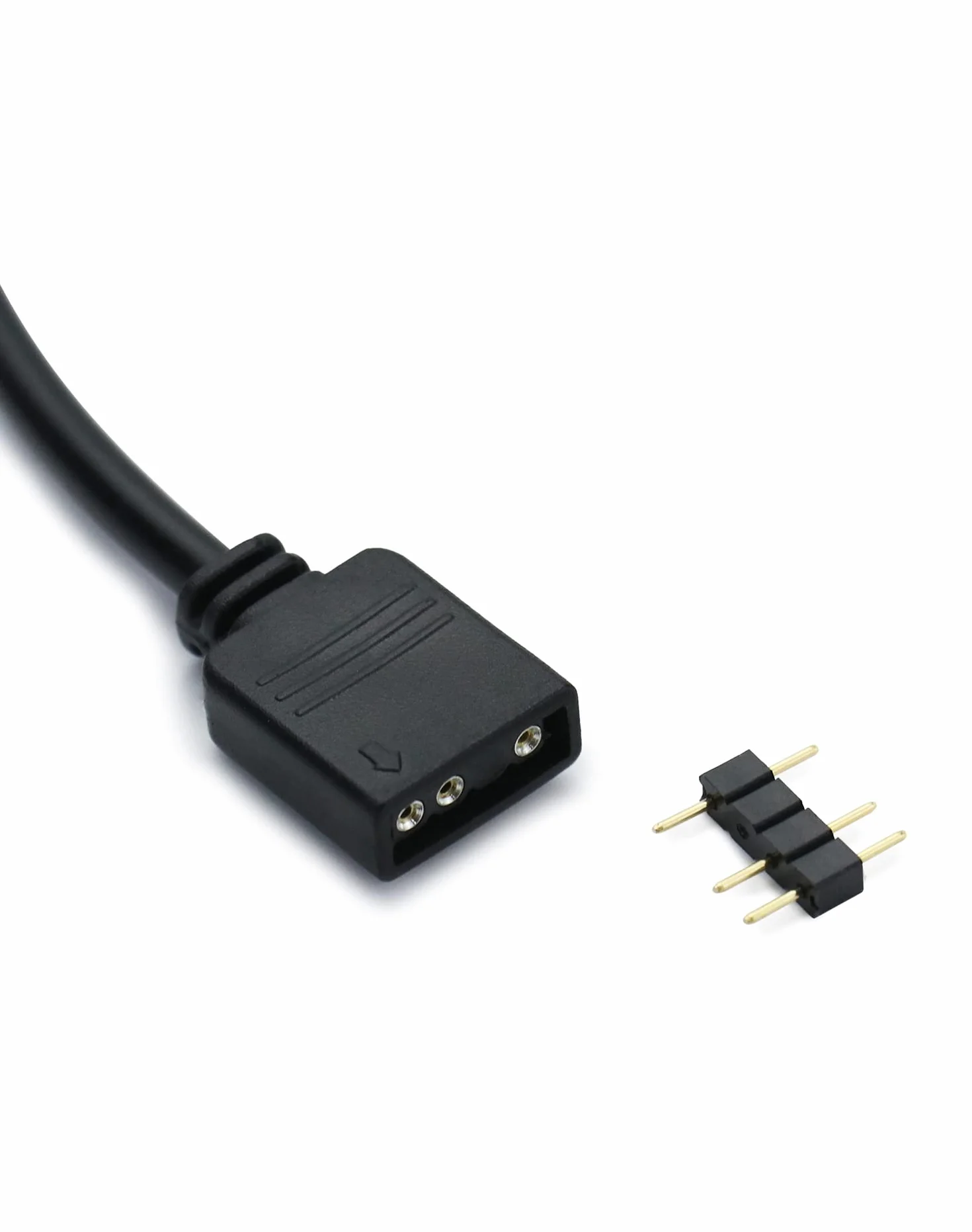 QWORK® Cavo splitter ARGB, 5 V, 3 pin, splitter argb, 1 presa su 3 spine, 30 cm, per dissipatore CPU e ventola ARGB 5 V