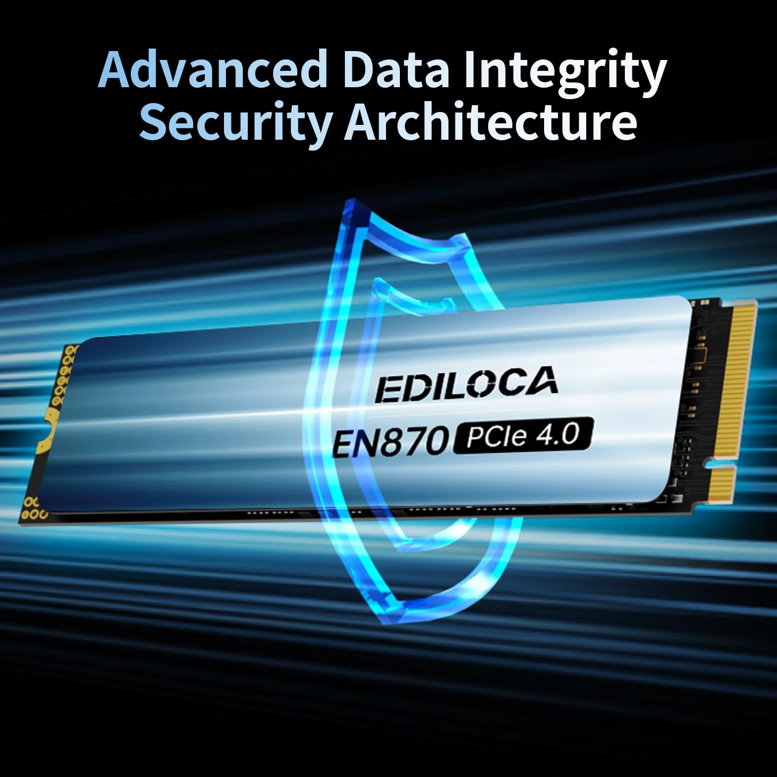 Ediloca EN870 SSD 2TB PCIe Gen4, NVMe M.2 2280, fino a 7400 MB/s, Unità a stato solido interne, cache SLC dinamica, compatibile con PS5 e PC