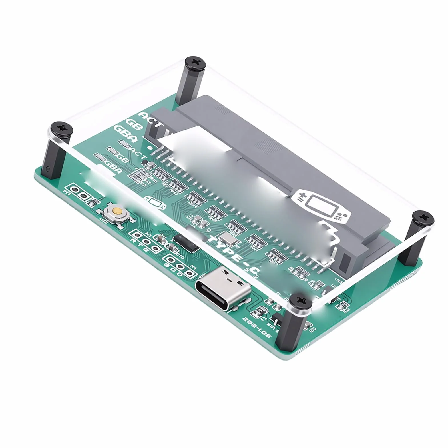 Denash Bruciatore per Lettore di Schede di Gioco Gameboy GB ROM Strumento di Backup con Cavo USB C per Cartucce Gameboy Color Advance