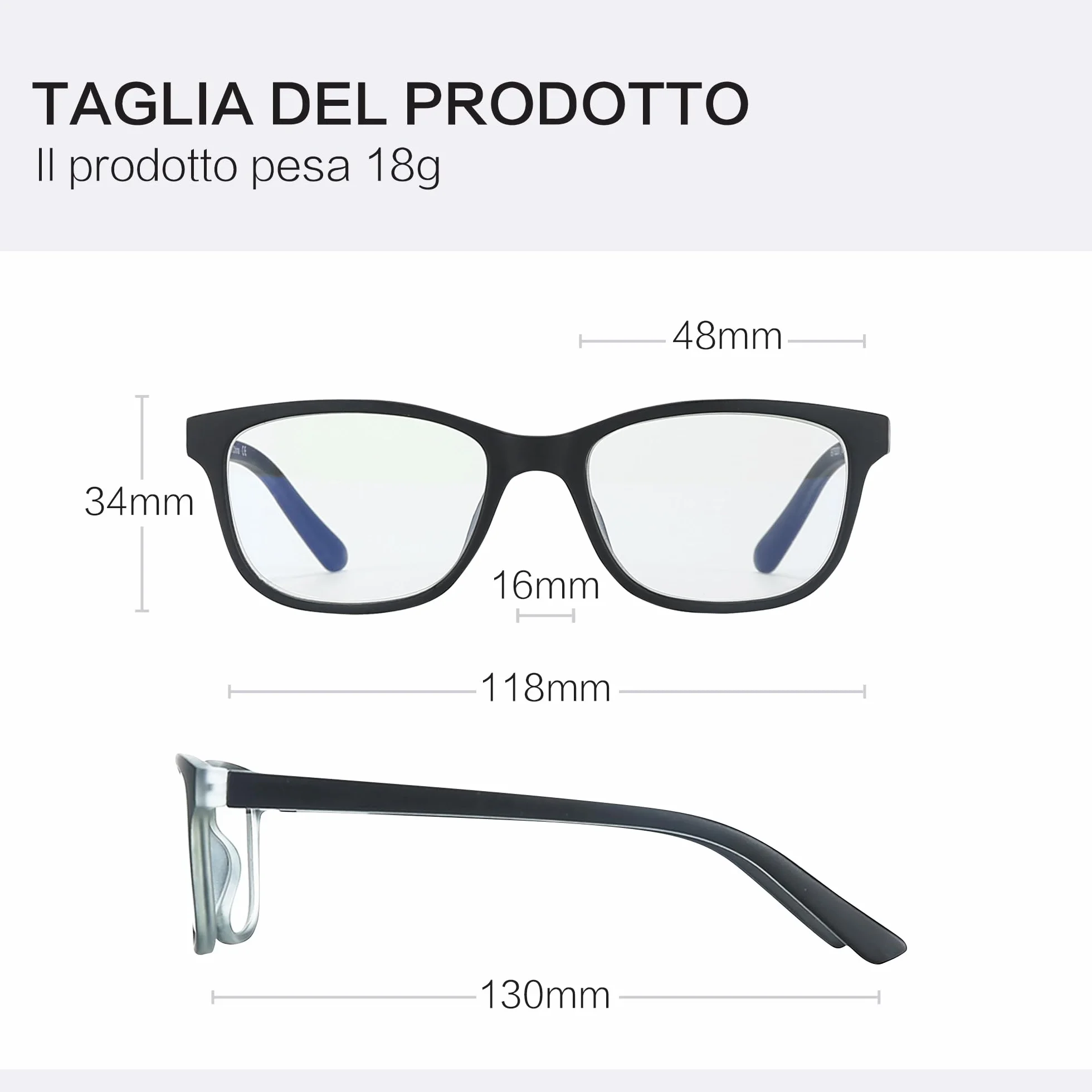 ZENOTTIC Occhiali Anti Luce Blu Bambini Computer Lenti Antiriflesso Protezione Occhi
