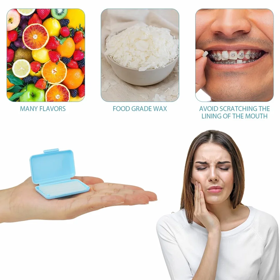 Cera Ortodontico LOPHE 50 Pezzi Dental Wax per Apparecchi Ortodontici