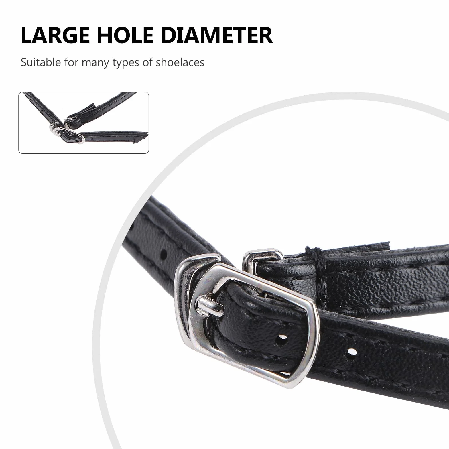 Set 2 Pezzi Cinturini per Scarpe Tacchi Alti in Pu Nero Opaco, Rivestimento Anti-allentamento Tallone e Lacci alla Caviglia Staccabili