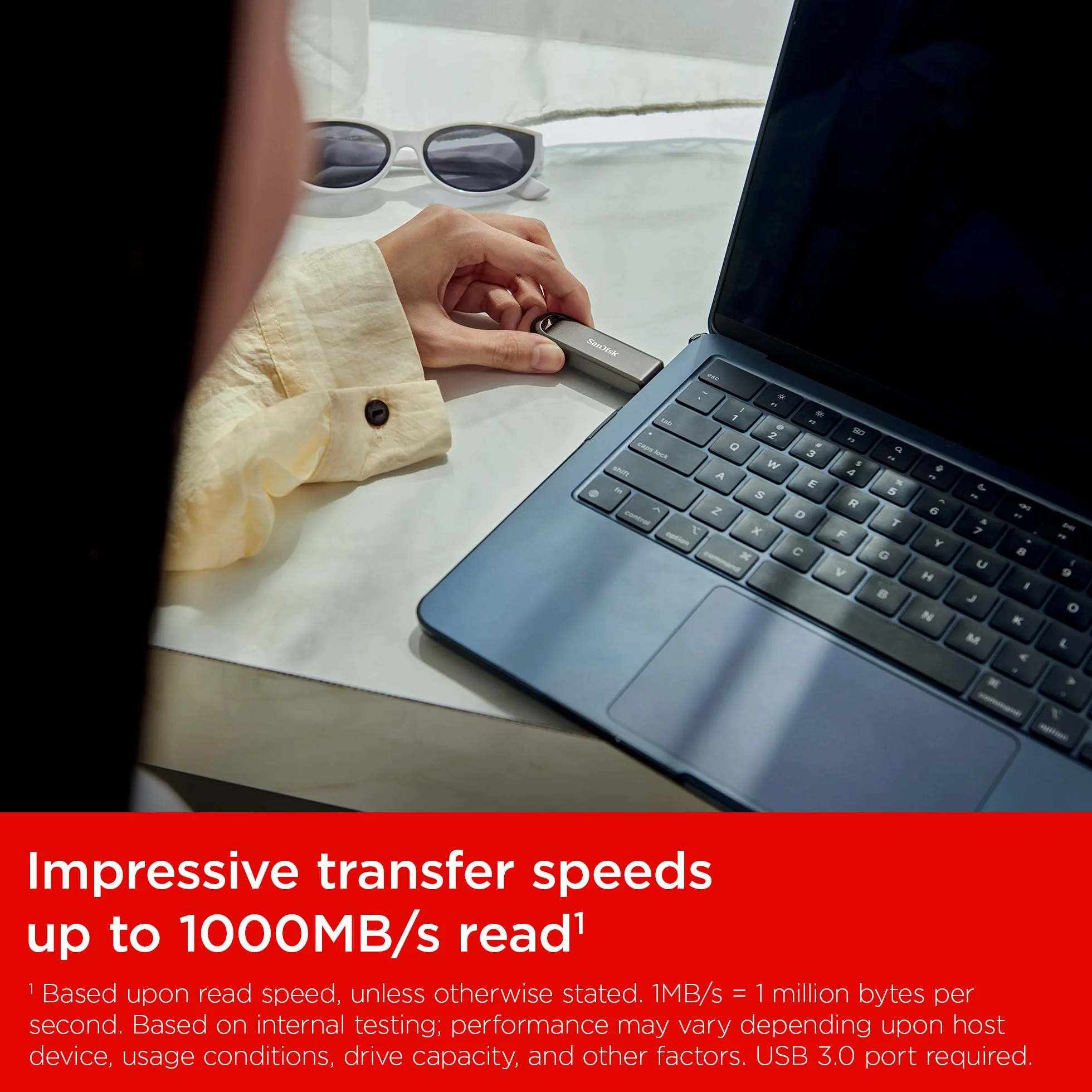 SANDISK Extreme PRO 256 GB Unità flash ad alte prestazioni, con USB Type-C (velocità fino a 1000 MB/s in lettura e fino a 900 MB/s in scrittura, RescuePRO Deluxe)