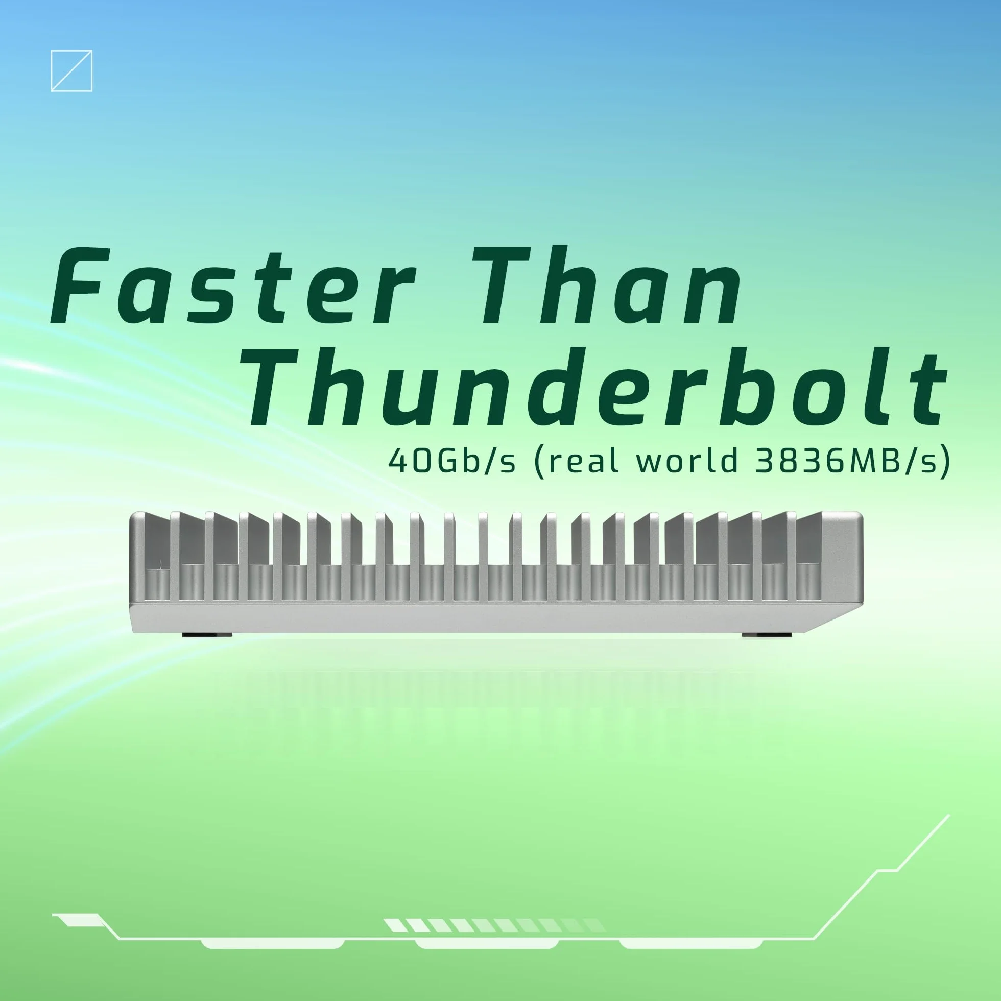 OWC Express 1M2 NVMe Thunderbolt (USB-C) SSD USB4 Ultra veloce esterno SSD Drive con dissipatore di calore in alluminio (solo involucro)
