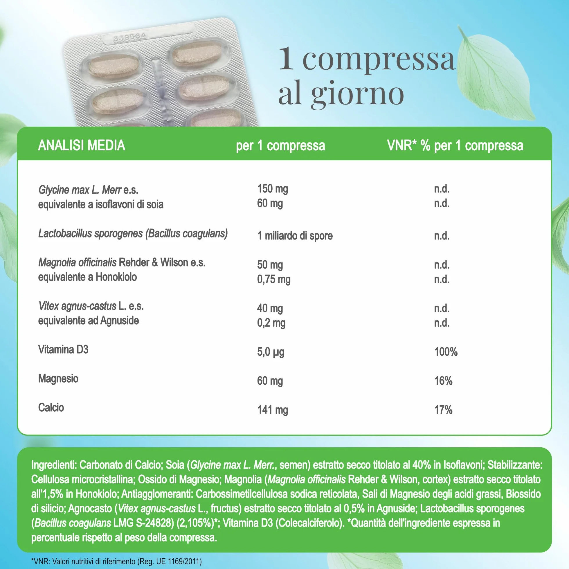 Estromineral Serena Plus Integratore Menopausa Vampate Insonnia Umore Salute Ossa Isoflavoni Soia 60 Compresse Senza Glutine Lattosio