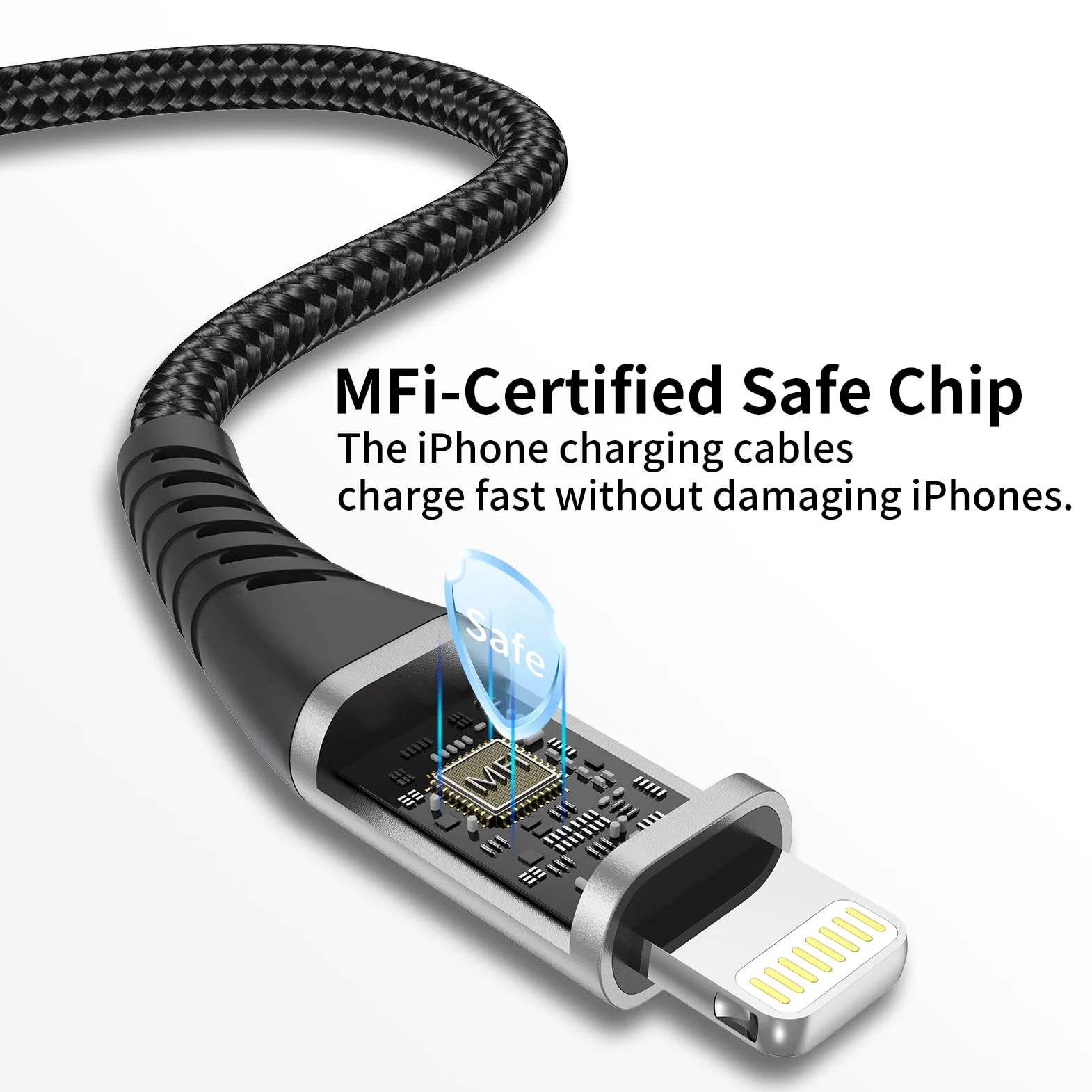Confezione da 3 cavi USB C a Lightning da 0,6 m, cavo di ricarica USB C per iPhone, certificato MFi, cavo Lightning per iPhone PD da 0,6 m, ricarica rapida per iPhone 14, 13, 12, 11, Pro Max, Xs Plus