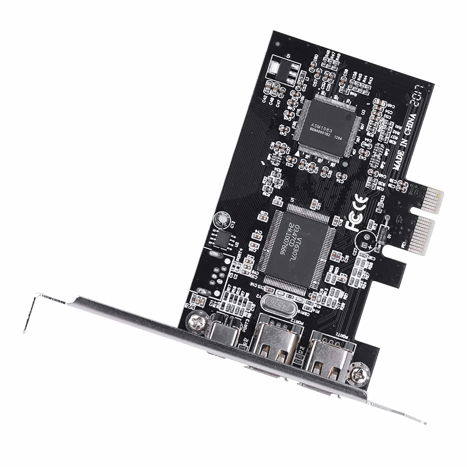 VBESTLIFE Scheda Firewire PCIE, Controller PCI Express IEEE 1394, Adattatore Firewire 800 1394a con Cavo Firewire, 3 Porte, 2X 9 Pin, 1x 6 Pin