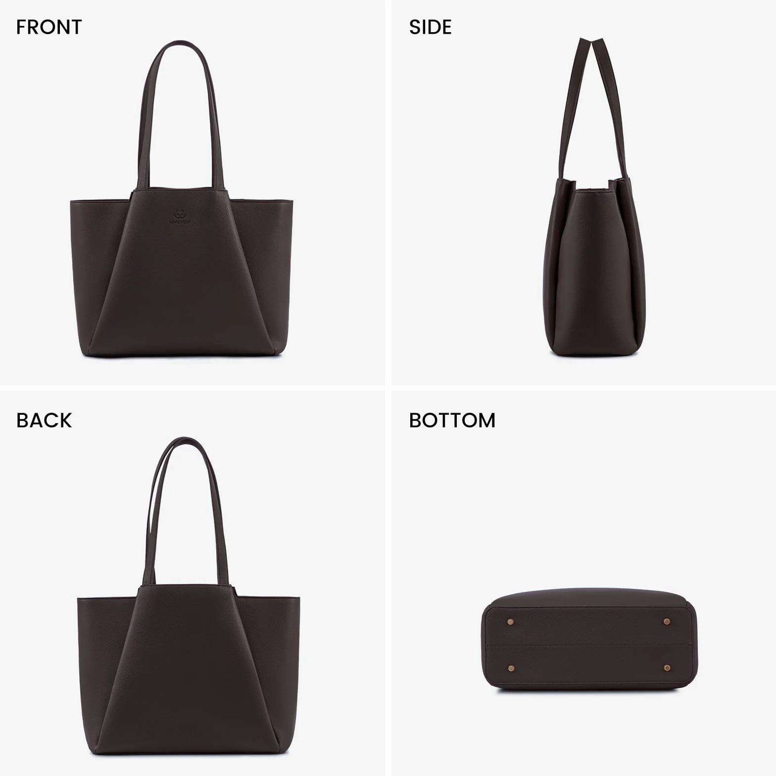LOVEVOOK Borsa per computer portatile da donna, in finta pelle da 15,6 pollici, con pochette, grande capacità, borsa da ufficio