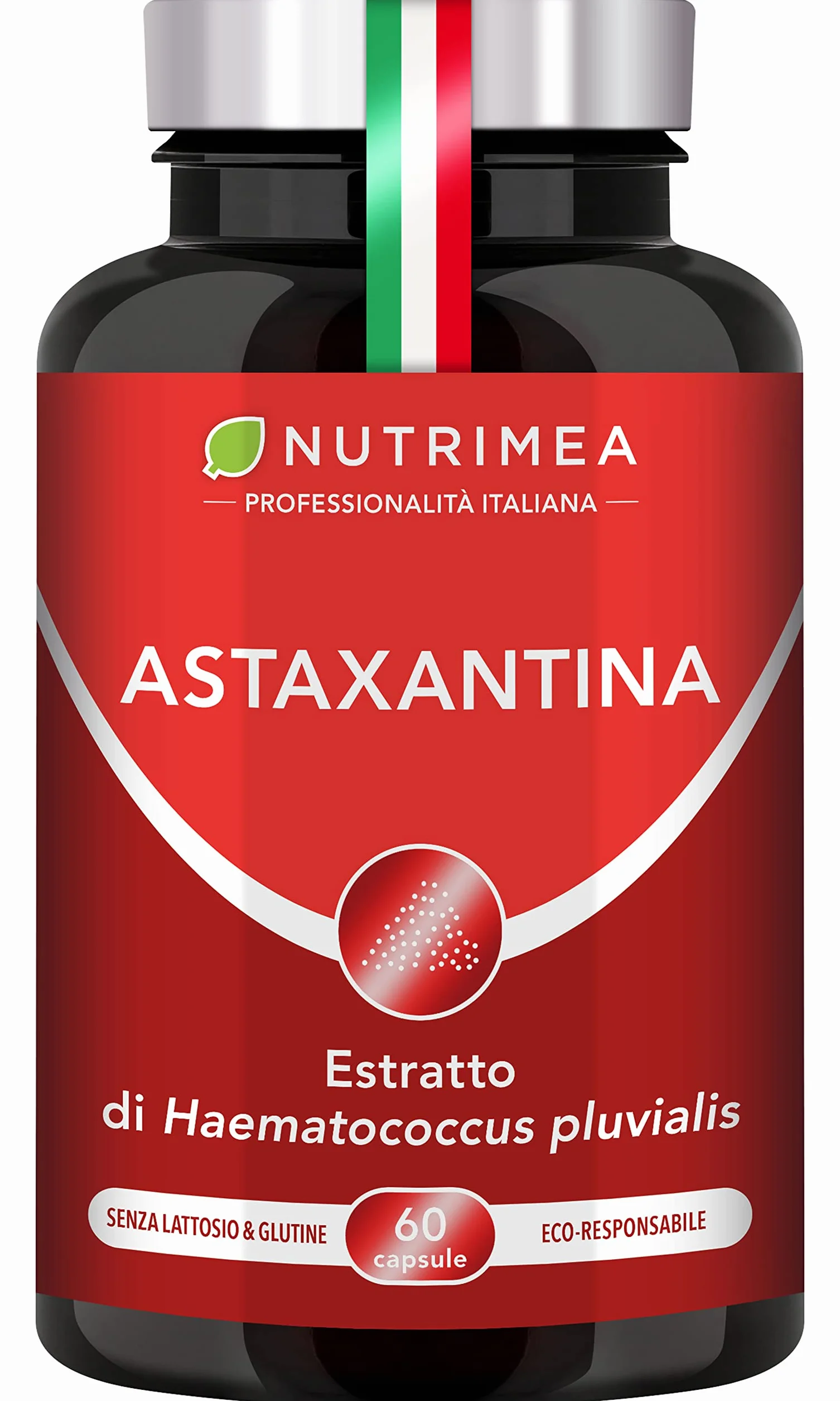 Astaxantina Pura 40 mg Haematococcus Pluvialis Antiossidante 60 Capsule Softgel