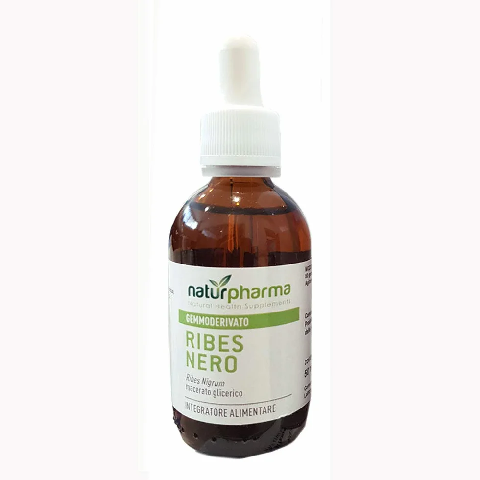 Ribes Nigrum Gemmoderivato Puro 50 ml Macerato Glicerico Tintura Madre Alta Biodisponibilità Ribes Nero concentrato liquido