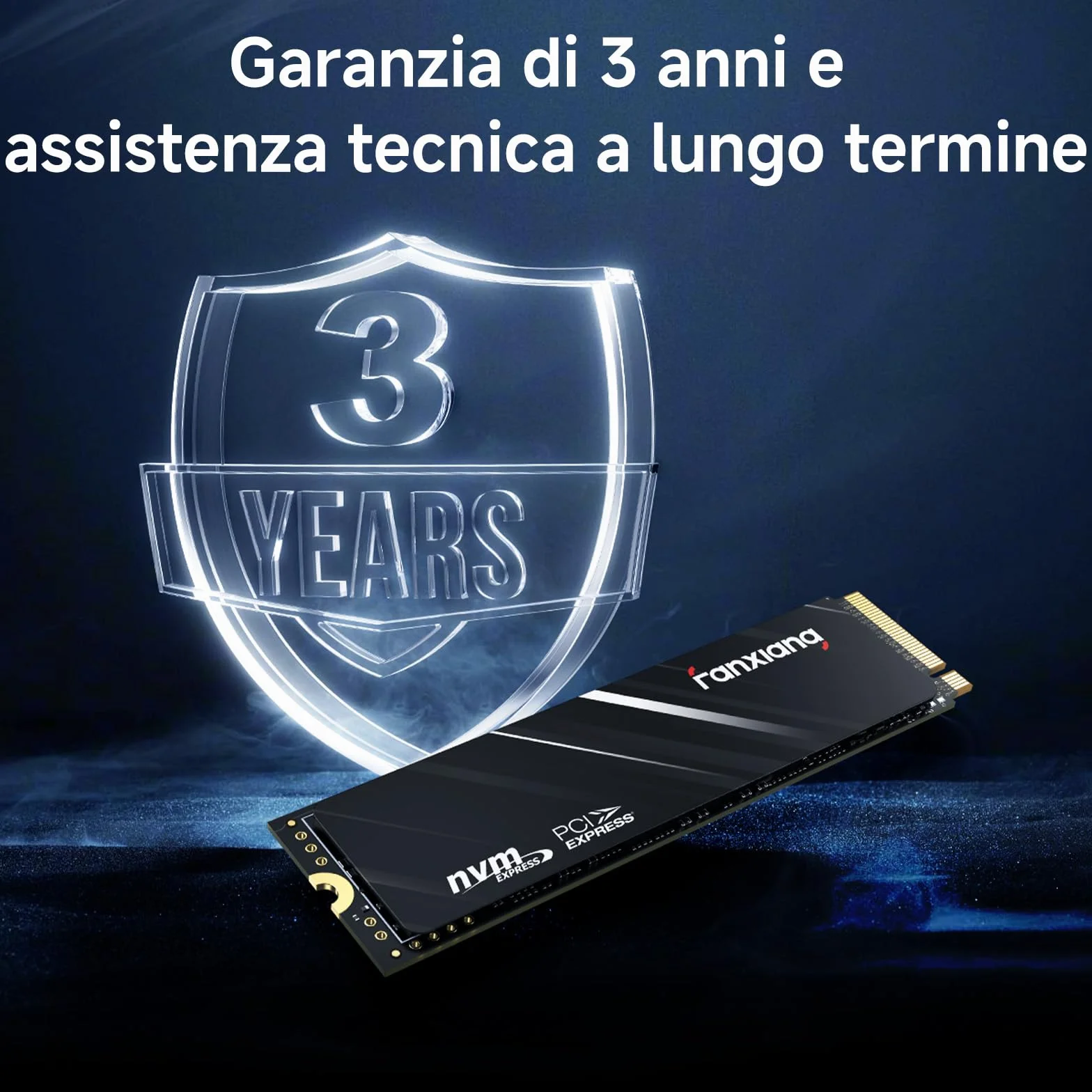 fanxiang SSD 512GB NVMe M.2 - PCIe Gen3 fino a 3000MB/s in lettura- Unità a Stato Solido Interno Compatibile con Notebook e PC Desktop - S501Q