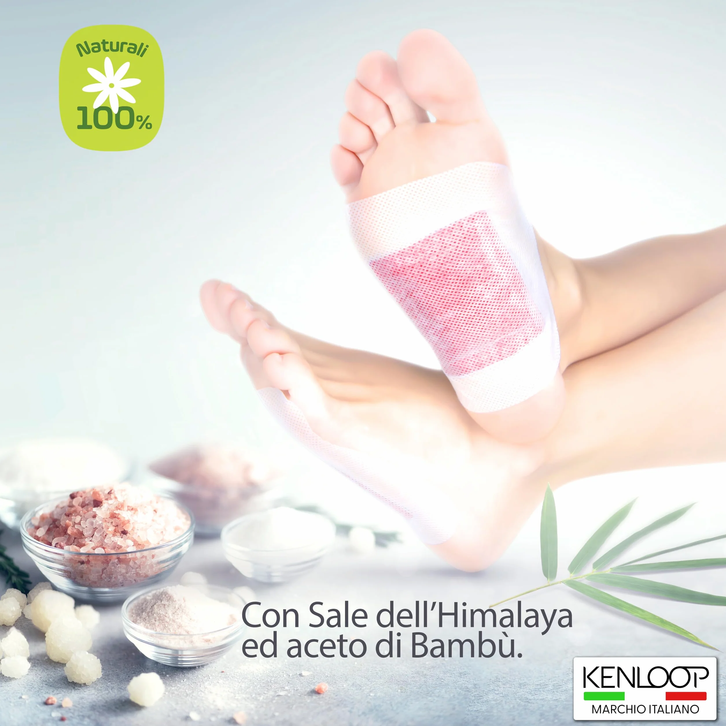 KENLOOP® Cerotti Detox Piedi con Sale Rosa Himalaya e Aceto di Bambù, Ingredienti Naturali, Rilassanti per Dormire Meglio
