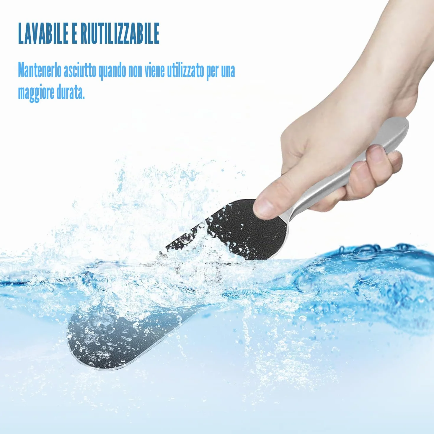 Manico in Acciaio Inossidabile Rimozione Calli Strumenti di Pedicure Professionale