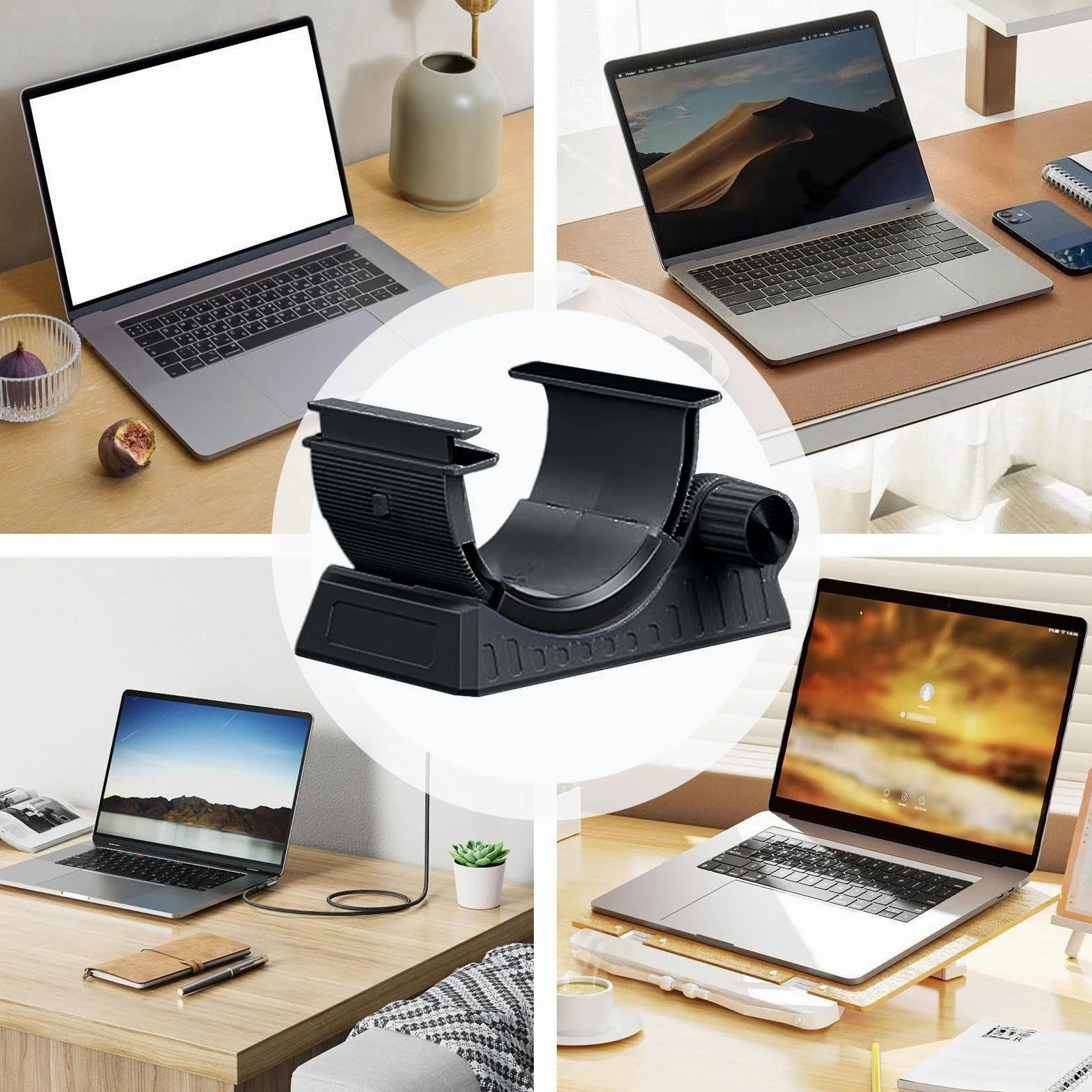 Base Di Supporto Per Alzare Il Laptop Supporto a Forma di C Regolabile e | Stand Per Computer E Portatili per Desktop Tablet Divano Auto Ufficio Casa e