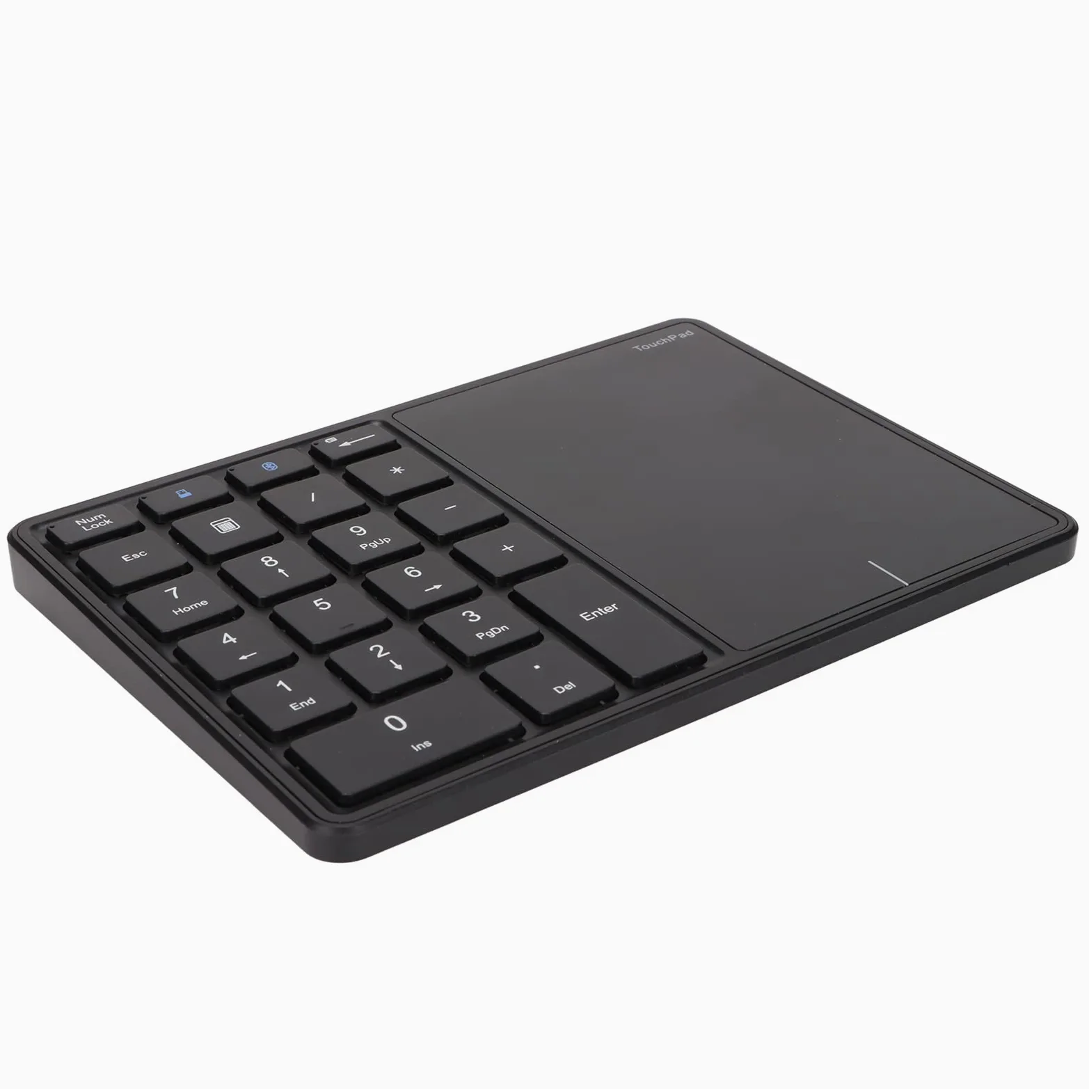 Alomejor Tastierino Numerico Wireless 2 in 1 Tastierino Numerico con Touchpad per un Accesso Rapido Negli Spazi di Lavoro Leggero (BLACK)
