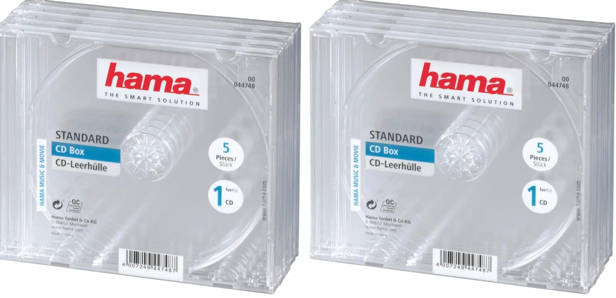 Hama Custodie per CD, confezione da 10, colore: Trasparente