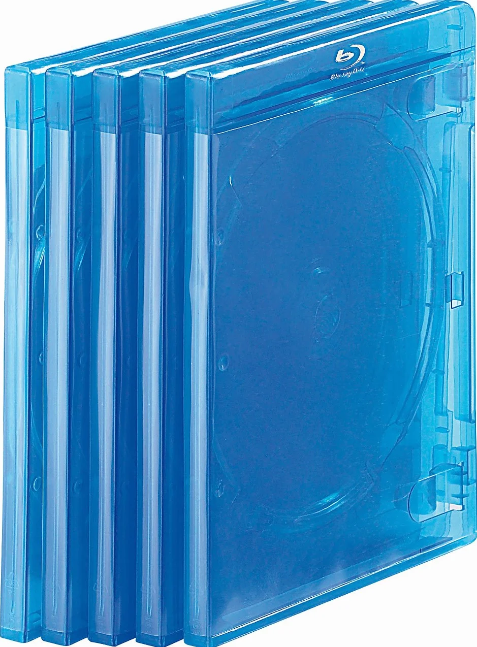 PEARL Custodie supporti vergini per PC - bluray custodie: Buste morbide Blu-ray, blu-trasparenti, in confezione da 10 per 2 dischi ciascuna (custodia ray, custodie vuote, scatola)