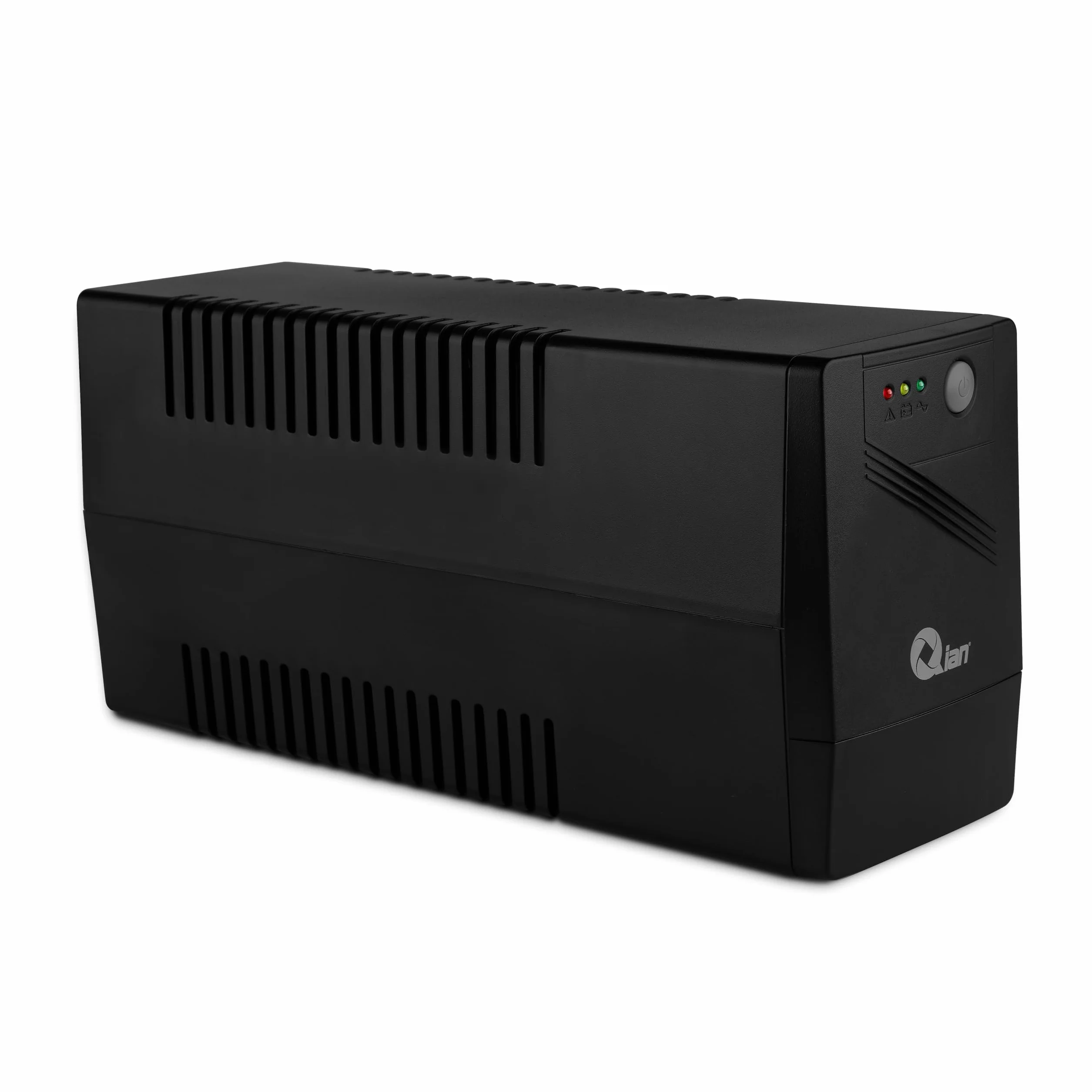 QIAN Gruppo di Continuità UPS Line 500VA Torre Mini Compatta Carica Rapida Protettore di Sovratensione 300W Potenza in Uscita 220/230 VCA 2 Prese Schuko (Nero)