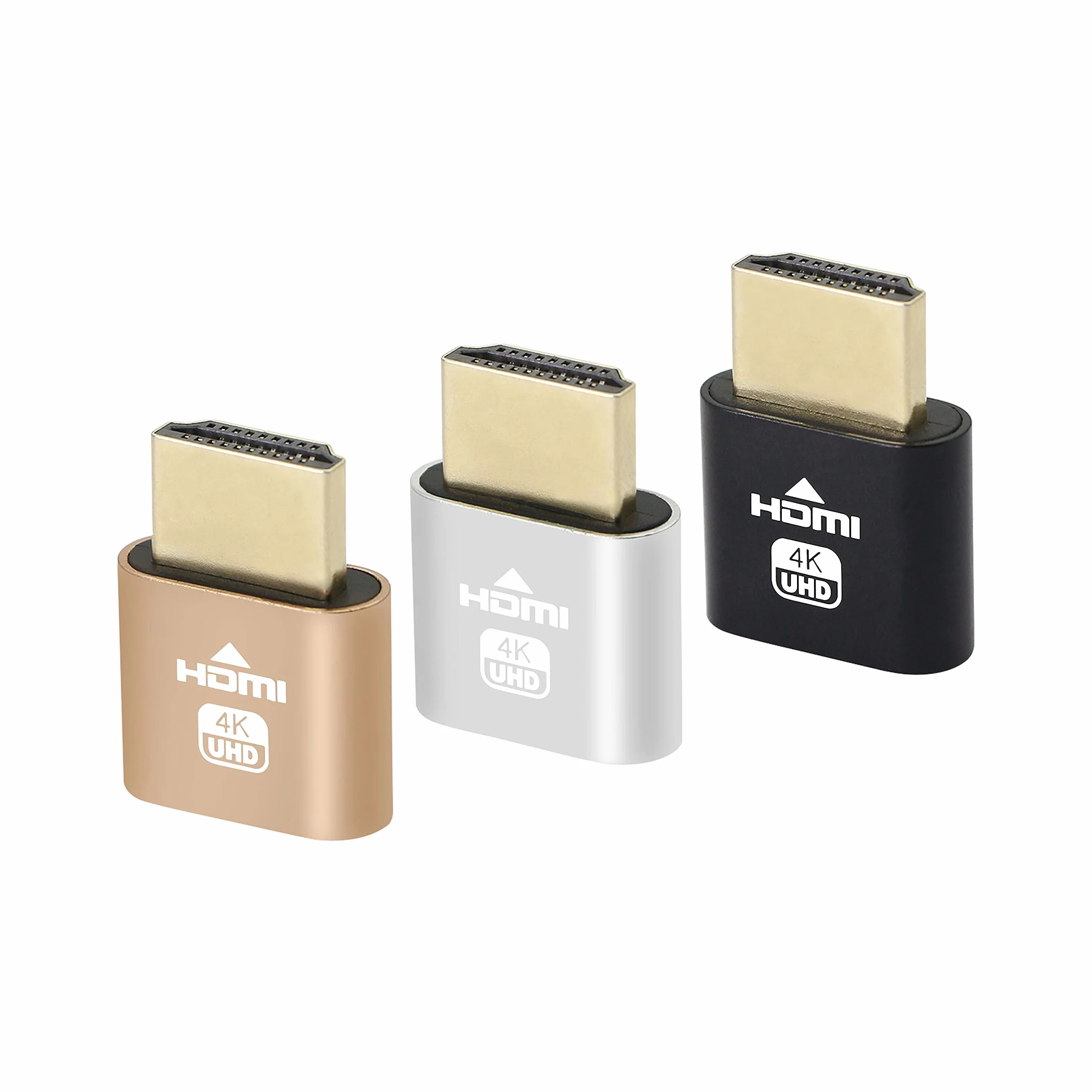 XMSJSIY Adattatore HDMI fittizio 4K HDMI Display Emulatore Virtuale Monitor Headless Ghost Adapter per Ethereum ETH ZEC BTC Mining 3840x2160@60Hz - Confezione da 3