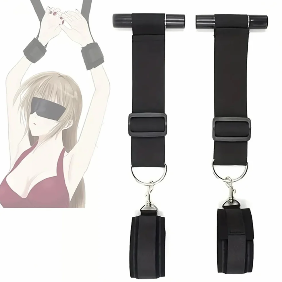 Regolabili manette per porte in nylon nero, set cinghie yoga