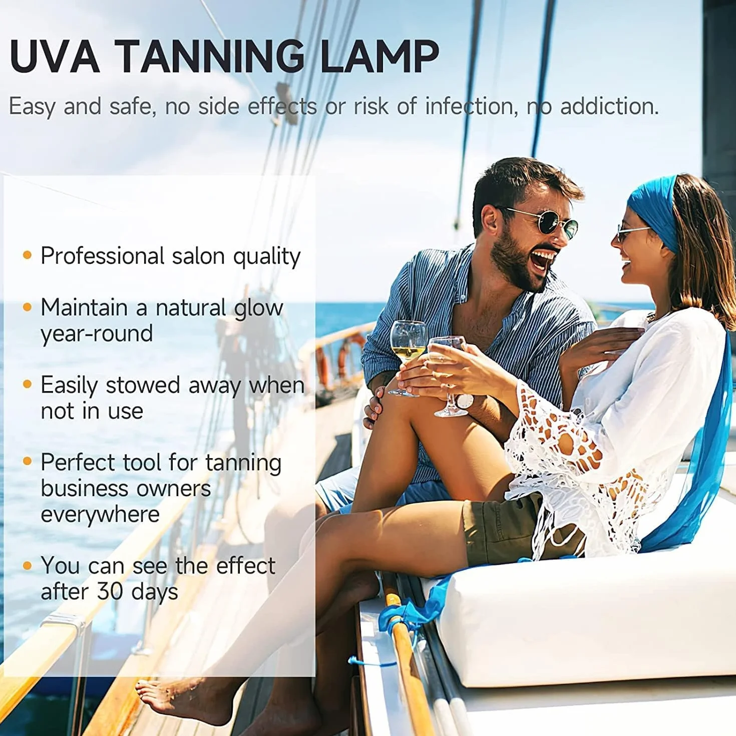 Lampada Abbronzante Viso 48W 384 LED Pieghevole Solarium Protezione Occhi Grigio