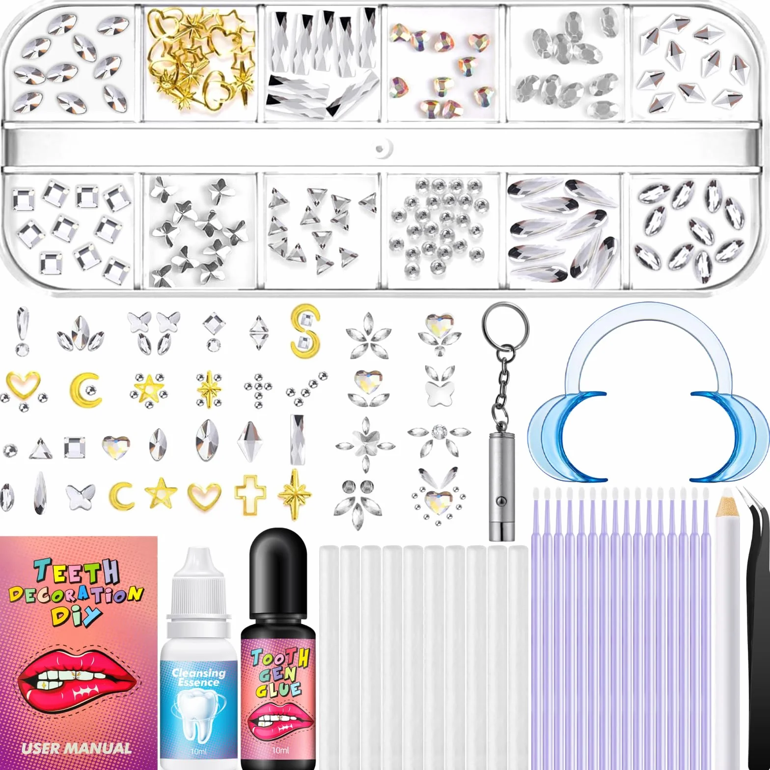Kit Brillantini per Denti Fai da Te Dente Gemma