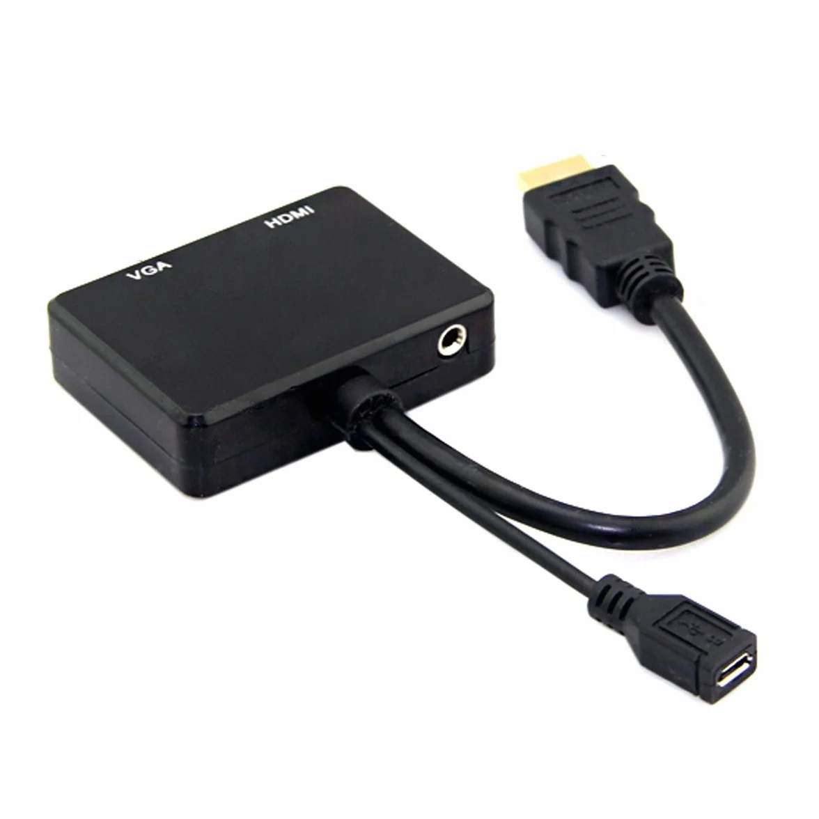 JSER HD-213 HDMI a VGA & HDMI femmina Splitter con cavo audio video convertitore adattatore per HDTV monitor PC