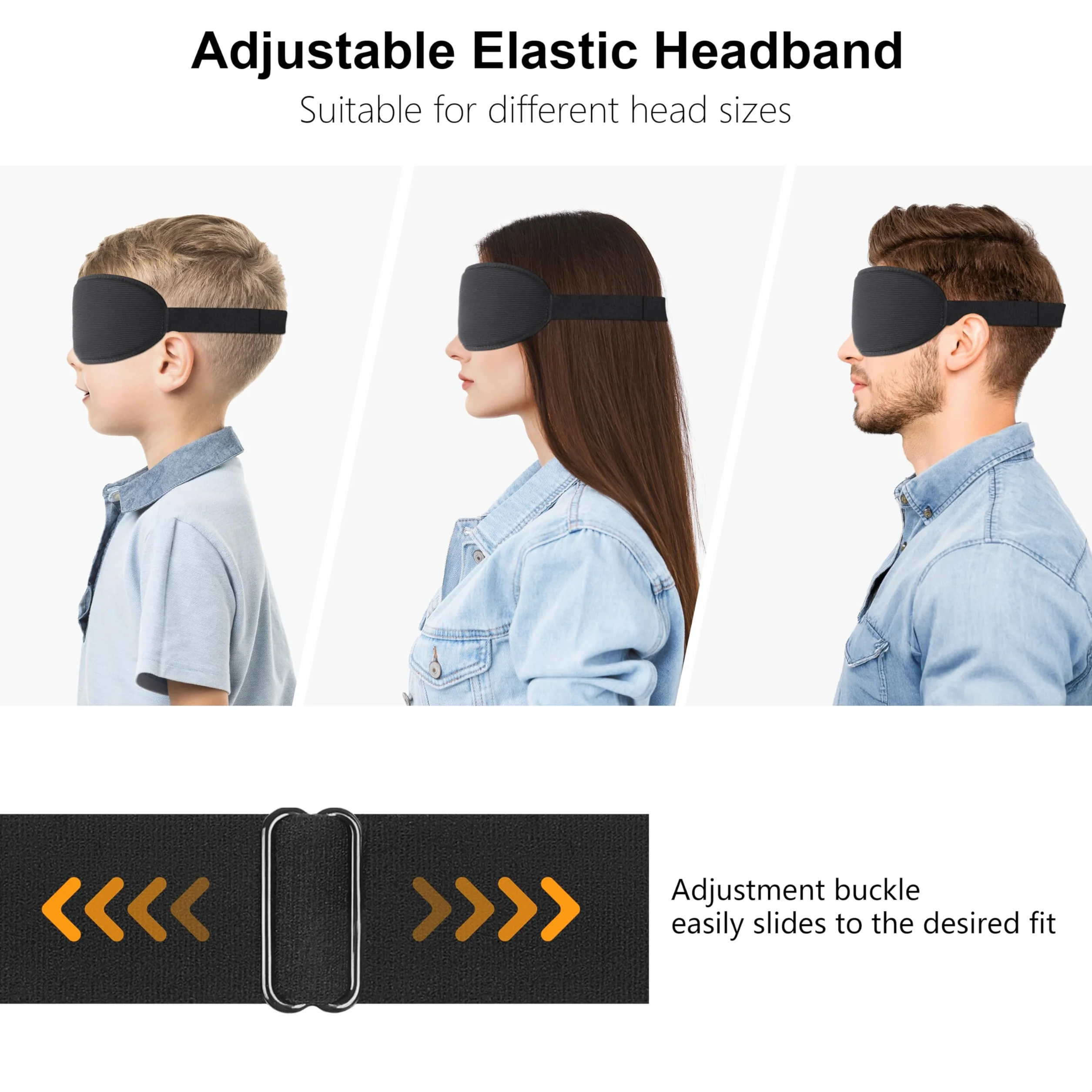 Gritin 3D Mascherina per Dormire Bloccare Luci, Maschera Occhi Zero Pressione, Morbida Traspirante per Sonno e Viaggio