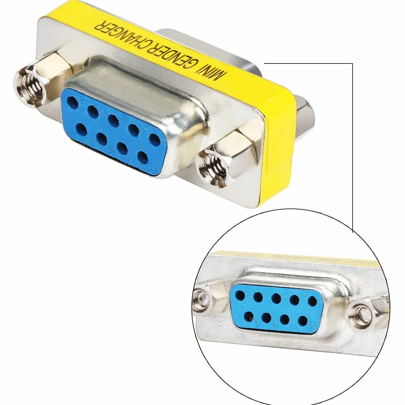 Greluma 10 Pezzi 9 Pin RS-232 DB9 Maschio a Maschio/Femmina a Femmina Cavo Seriale Cambio di genere Coupler Adattatore