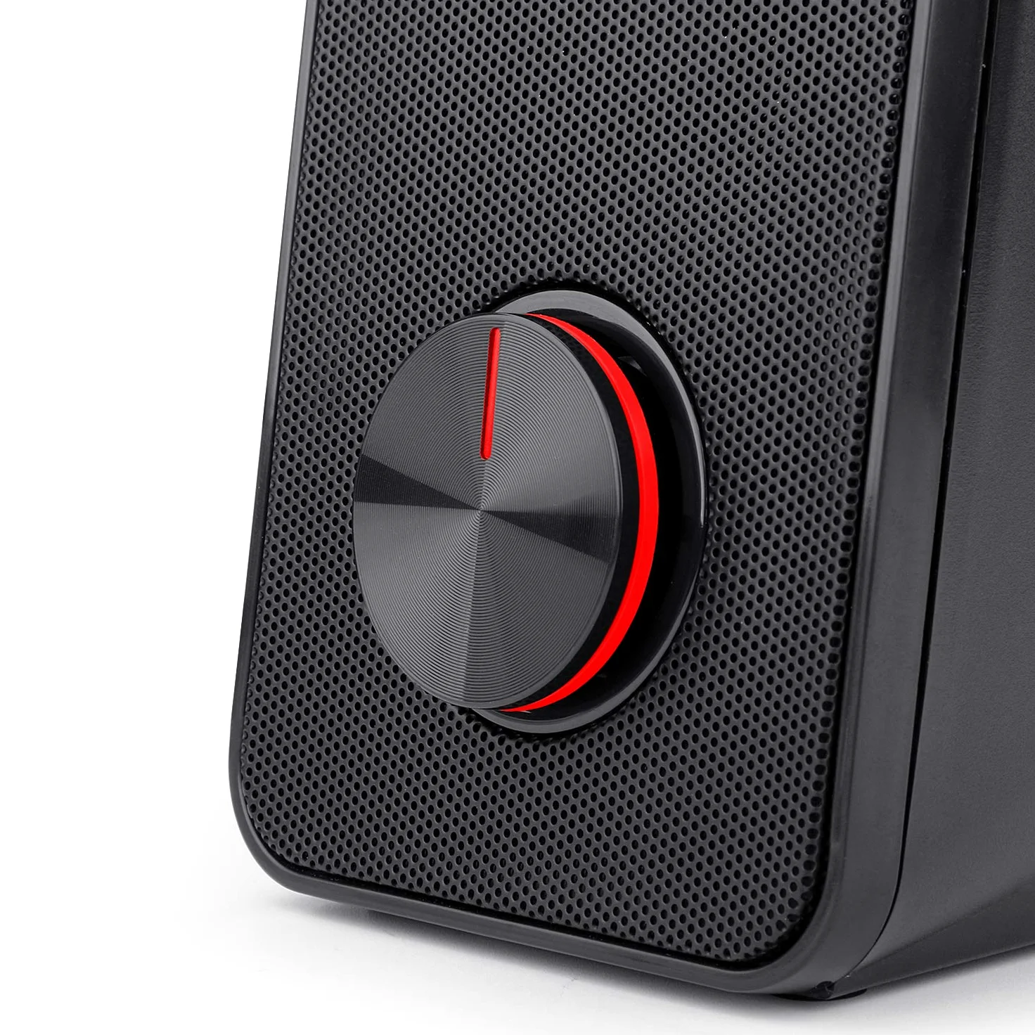 Redragon Altoparlante stereo 2.0 Stentor (GS500) 2x5W per computer con retroilluminazione rossa, alimentato da USB & Jack 3,5 mm