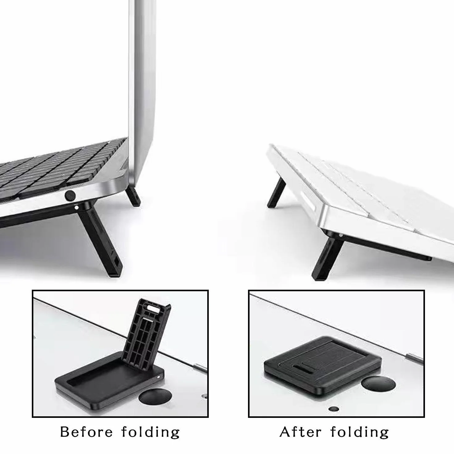 2 Paia Di Supporti Per Laptop Invisibili e Portatili, Mini Supporti Pieghevoli Di Raffreddamento, Accessori Per Computer