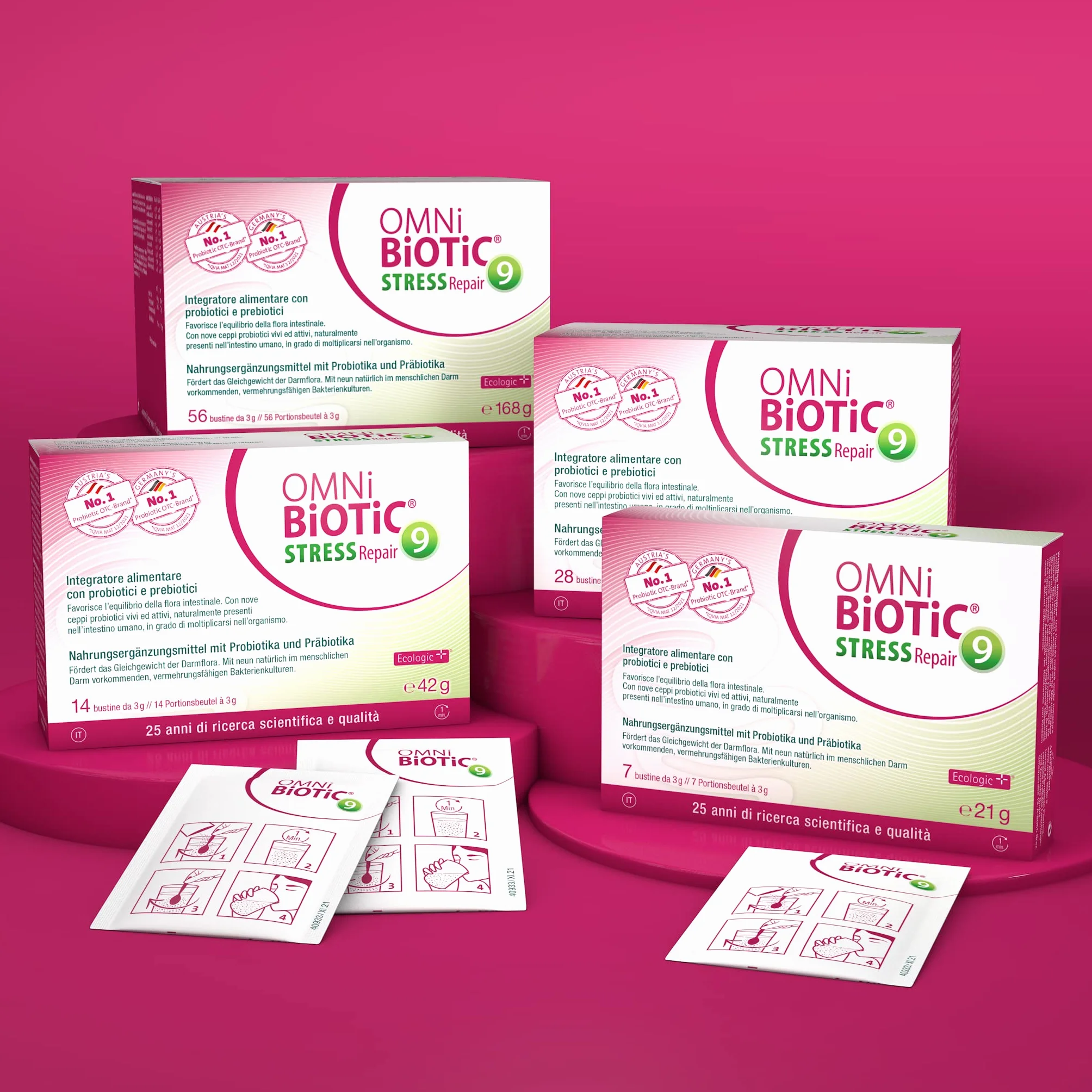 OMNi BiOTiC Stress Repair Proszek z Probiotykami i Prebiotykami 28 x 3g Wegański Bezglutenowy