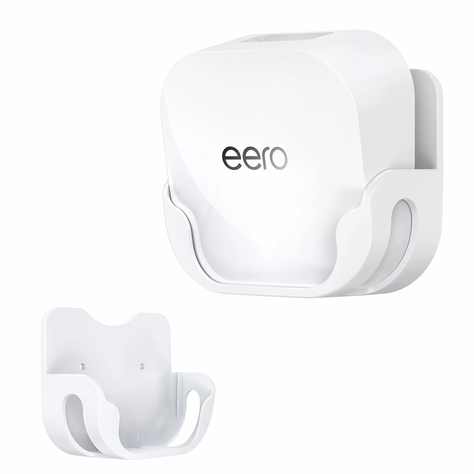 Eero 7 kit di montaggio a parete, staffa di montaggio ottimizzata spazio e accessori per la gestione dei cavi, eeros Wifi 7, compatibile con router Wi-Fi 7 a doppia banda