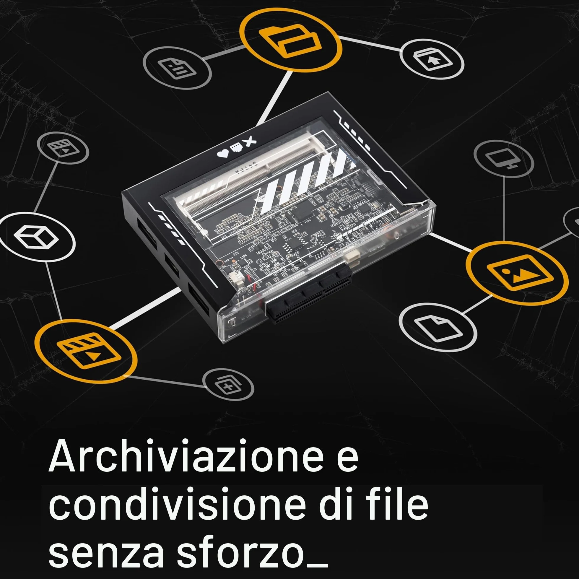 ZimaBlade 7700 Bundle Server X86 a scheda singola con RAM e adattatore Type-C, PCIe x4, Gigabit Ethernet 4K, storage rete E3950