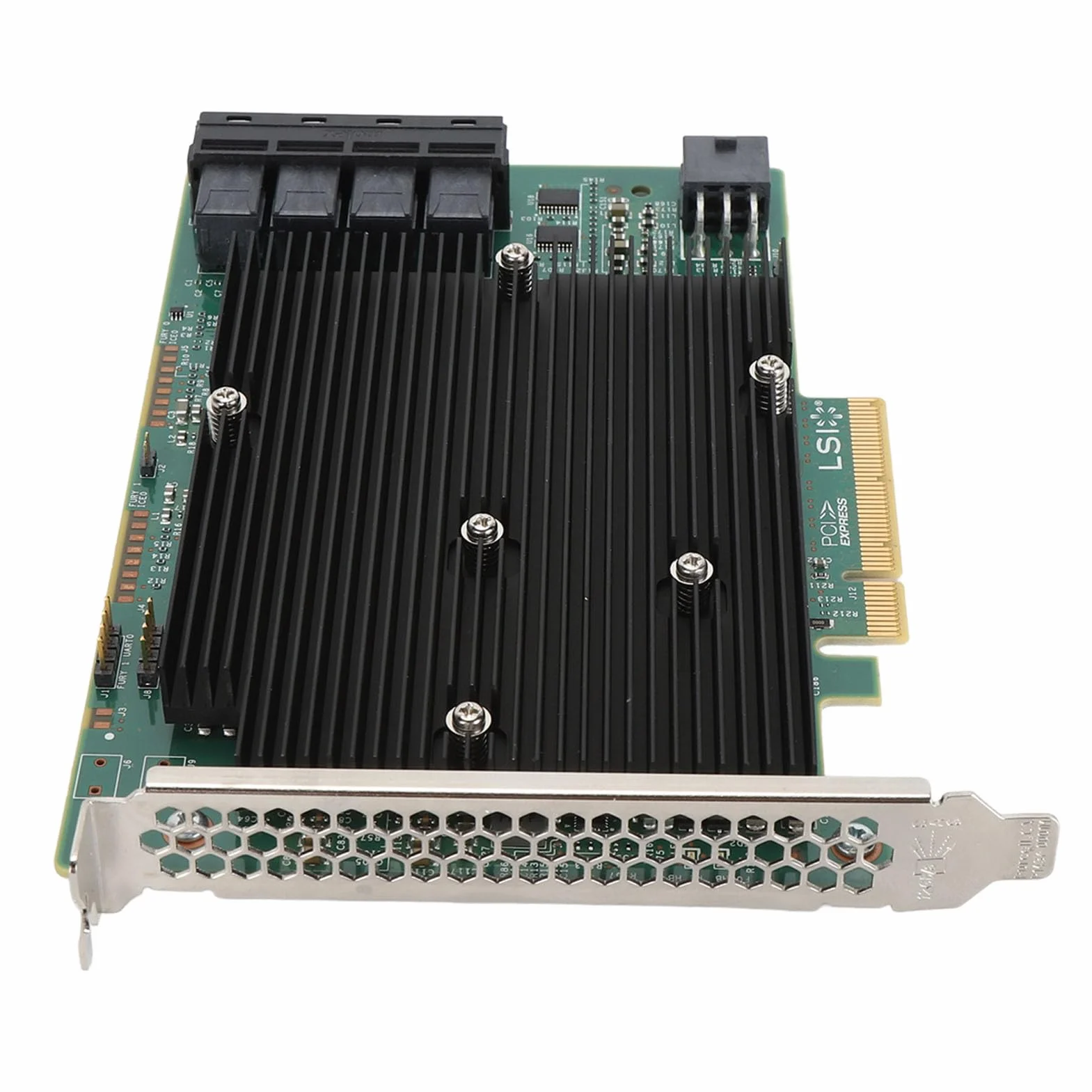 Wakects Scheda HBA LSI SAS 9300 16I, Controller SAS PCIe 3.0 a 16 Porte 12Gb/s con connettività di Archiviazione Ad Alte Prestazioni per VMware FreeBSD
