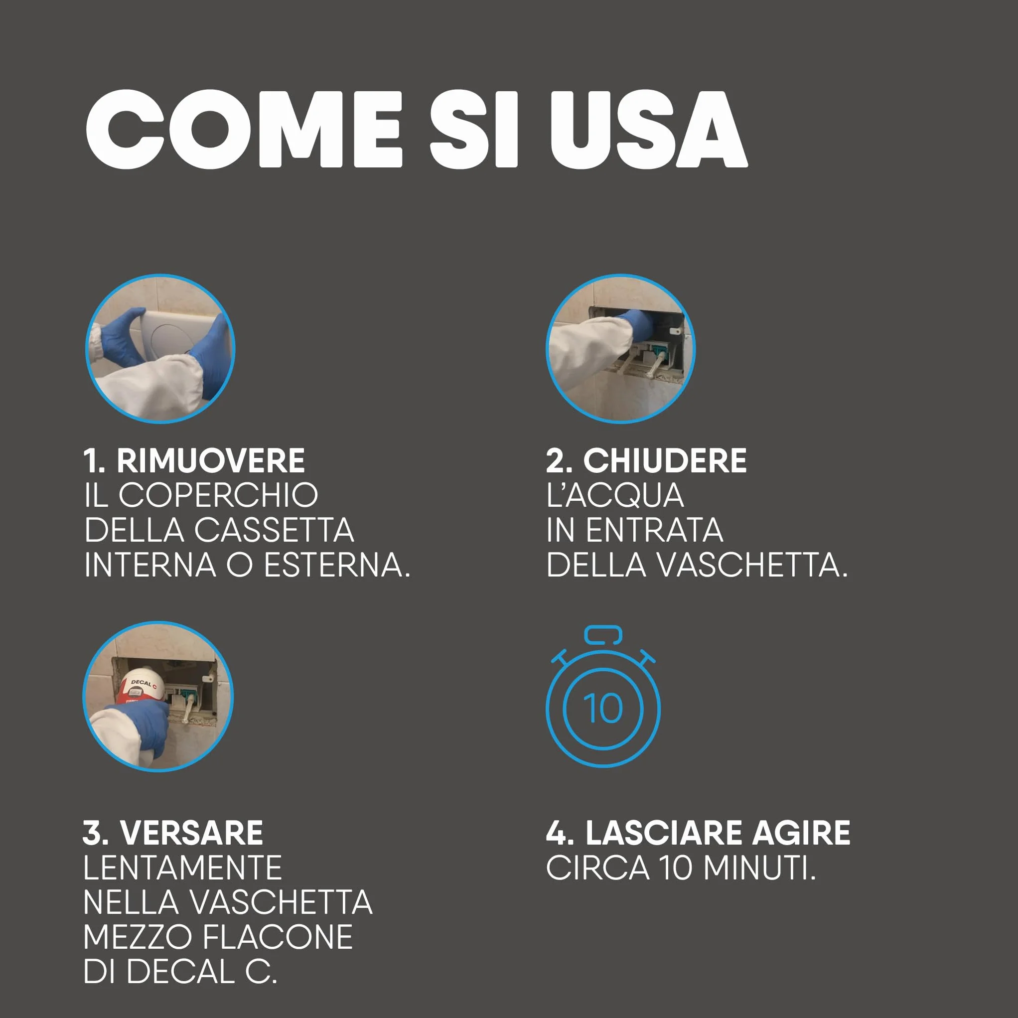 CAMP Decal C Disincrostante Anticalcare Cassetta WC 1l Made in Italy