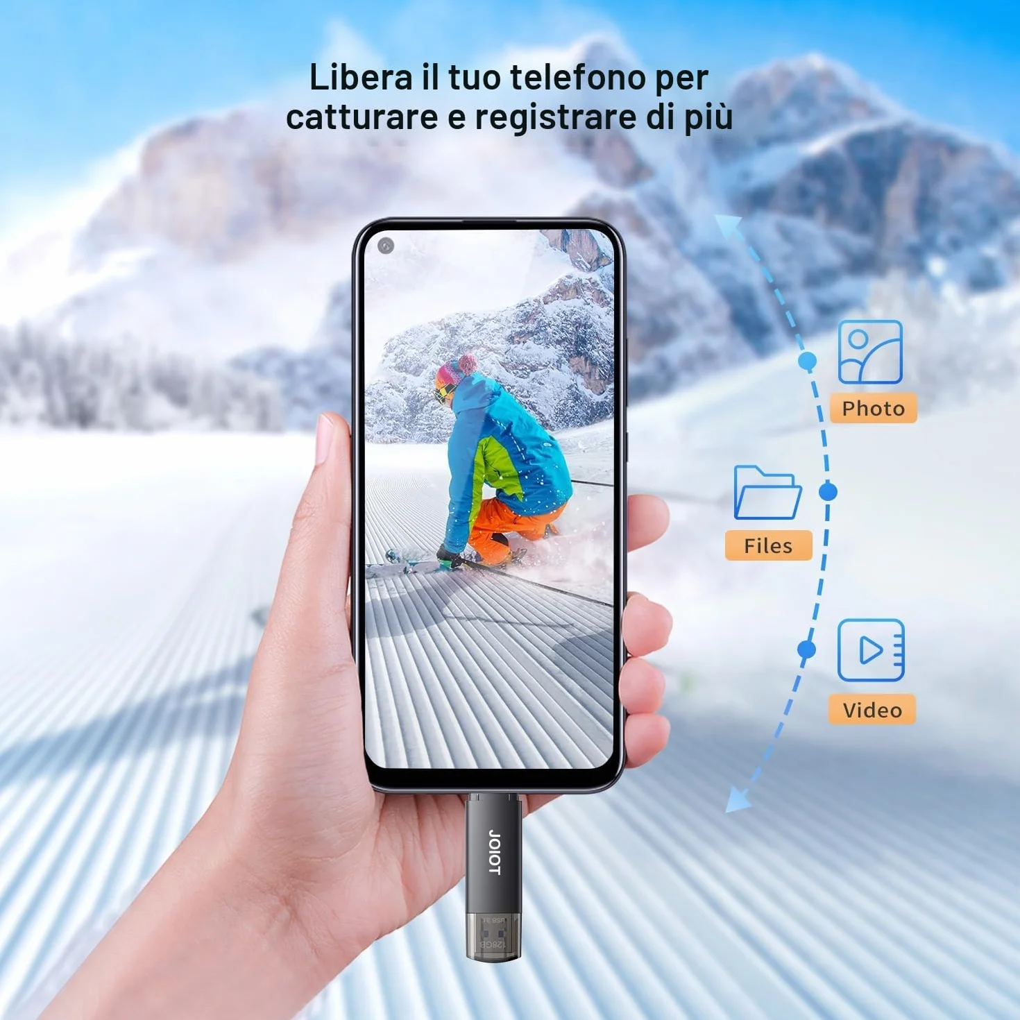 Chiavetta USB 128 gb 3.0 Pen Drive USB C 3.0 2 in 1 OTG Pennetta Chiavette USB C Memoria Stick per Telefono PC Android Alta Velocità Archiviazione Dati Nero