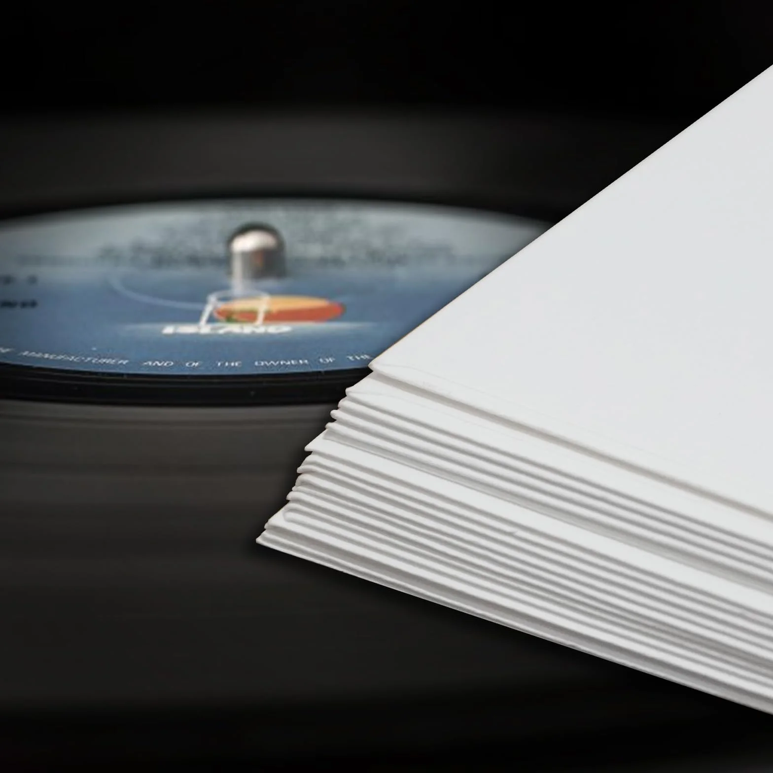 20 custodie interne per dischi in vinile, in carta resistente, senza acidi, quadrate, in carta kraft bianca, con foro per album LP (30,5 cm)
