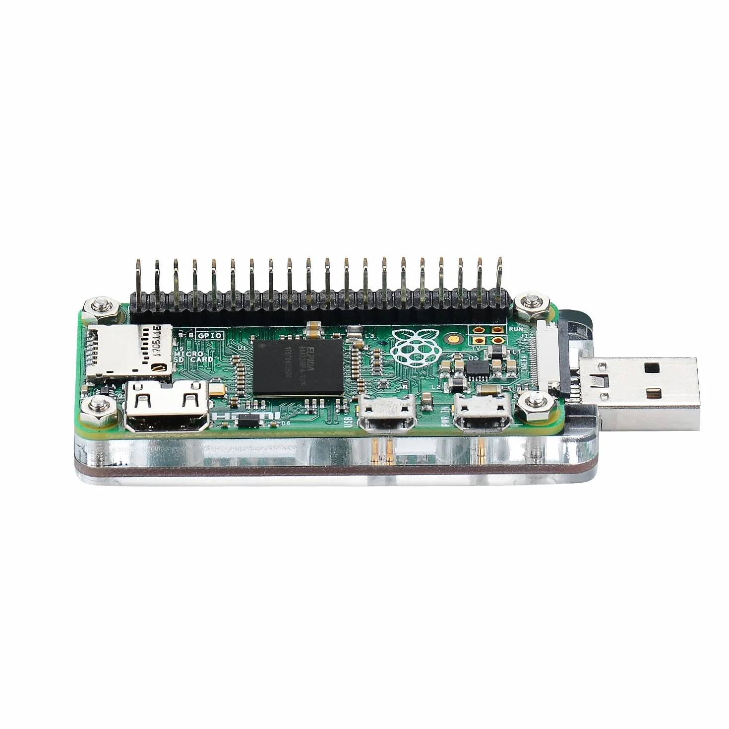 GeeekPi - Scheda di espansione USB Dongle con custodia per Raspberry Pi Zero/Zero W, sia anteriore che posteriore può essere inserito