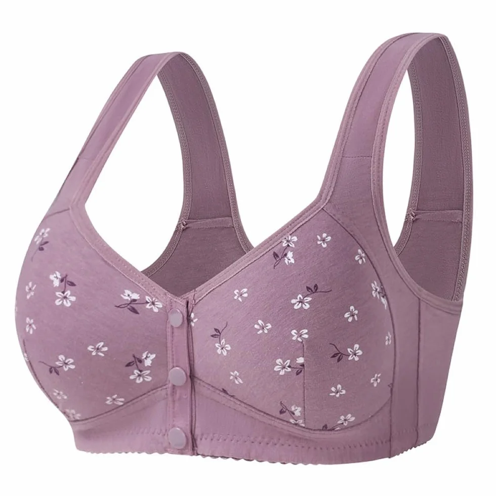 PrinStory Reggiseno Donna Senza Ferretto Anteriore Chiusura Con Bottone