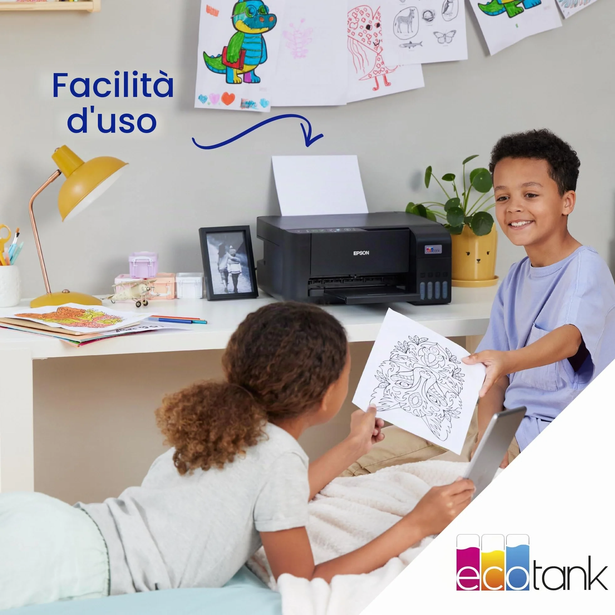 Epson Stampante multifunzione 3-in-1 - - Ecotank ET-2812 - Inkjet - A4 - Colore - Wi-Fi - C11CJ67415