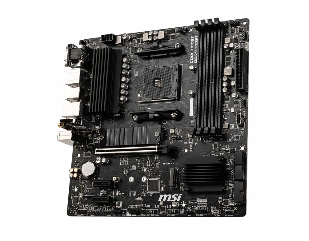 MSI B550M PRO-VDH WiFi Scheda madre (AMD AM4, DDR4, PCIe 4.0, SATA 6Gb/s, M.2, USB 3.2 Gen 1, Wi-Fi, D-SUB/HDMI/DP, Micro-ATX)